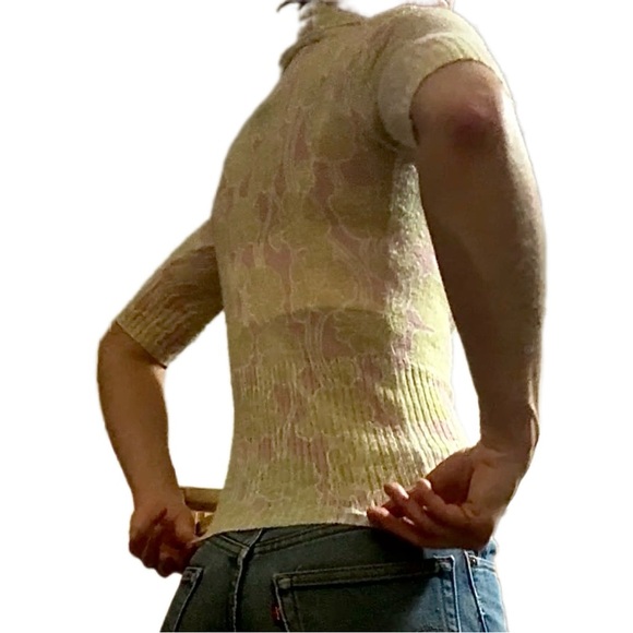 Fossil Light Woven Knit Top Small $20 - Picture 5 of 5